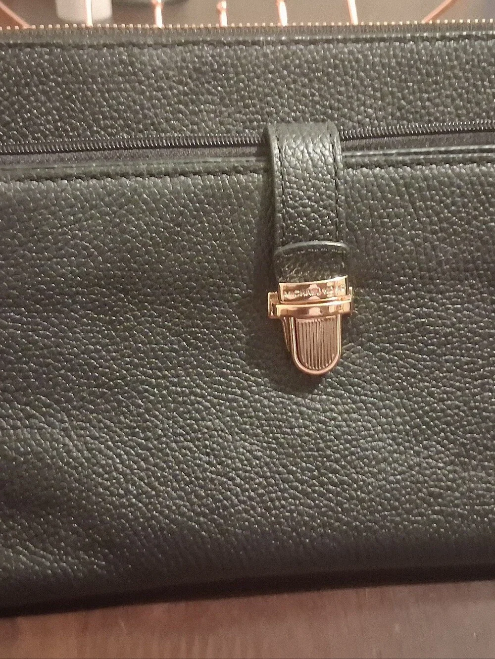 Michael KORS Black Leather Tote with Gold Hardware - Women Bags